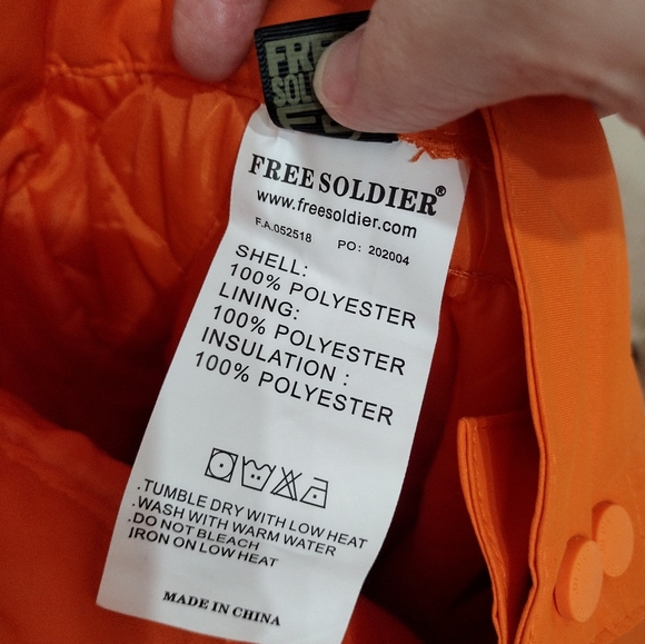 Free SoldierSki pants Womans Thermal Insulated XL (16-18) 32" Inseam Orange - Picture 4 of 15